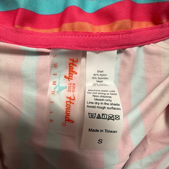 Haley & The Hound Women's Striped Long Sleeve Rashguard Athletic Shirt Sz Small - Picture 6 of 10